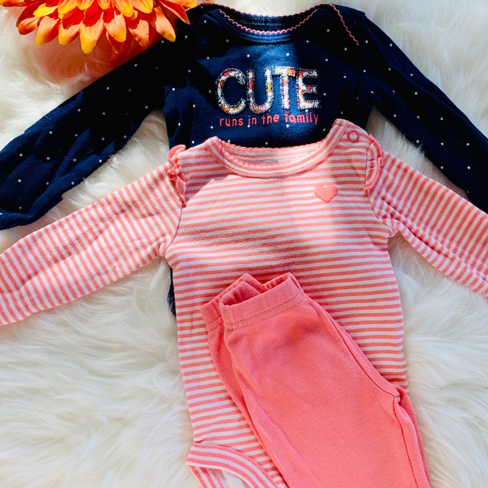 Carters baby girl matching set